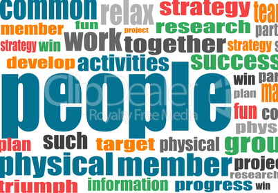 Background concept wordcloud illustration of society glowing light