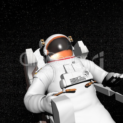 Astronaut in space - 3D render