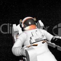 Astronaut in space - 3D render