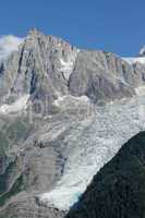 Aiguille du Midi and glacier des Bossons, France