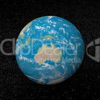 Oceania on earth - 3D render