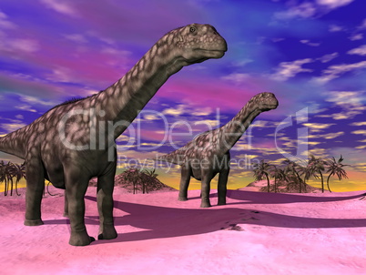 Argentinosaurus dinosaurs - 3D render