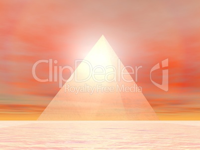 Pyramid to sun - 3D render