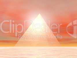 Pyramid to sun - 3D render