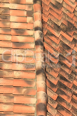 Tiles on a roof