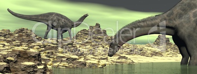 Dicraeosaurus dinosaur - 3D render