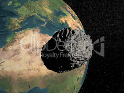 Meteorite going to earth