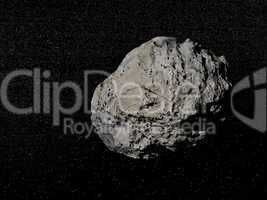 Meteorite in the universe - 3D render