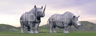 Lost rhinoceros - 3D render