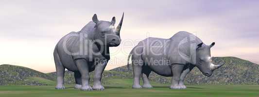 Lost rhinoceros - 3D render