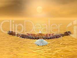 Eagle going to the sun - 3D render