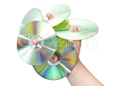 hand with a CD