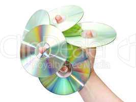 hand with a CD