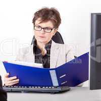 Business woman with folder