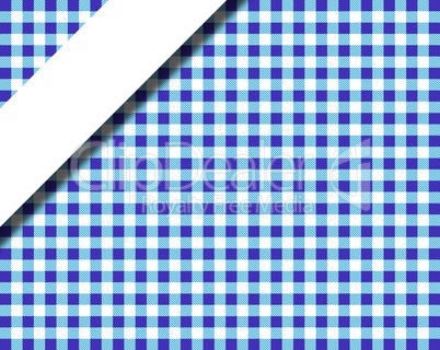Tischdeckenmuster in Blau und Weiß mit Streifen für Text
