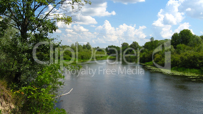 beautiful landscape with river