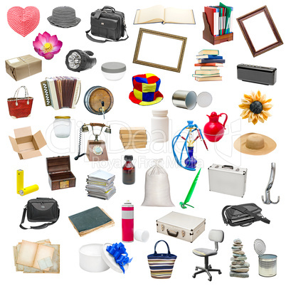 simple collage of isolated objects