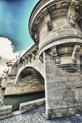 pont neuf, the oldest standing bridge across the river seine in