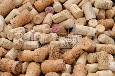 assortment of French wine corks