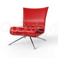 Moderner Sessel isoliert - Rot