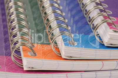 close up of spiral bound exercise book