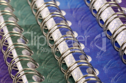 close up of spiral bound exercise book