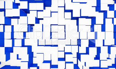 Abstrakter Würfel Hintergrund - Blau Weiß