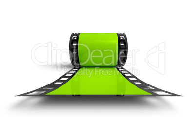 3D Filmrolle - Grün Frontal Ansicht