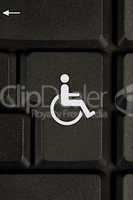 symbol of disability on a keyboard