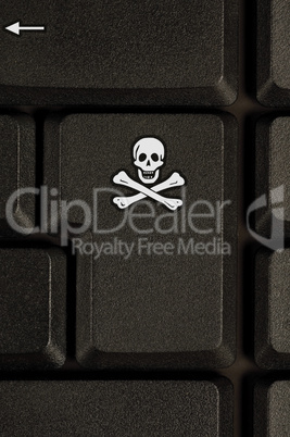symbol of hacking on a keyboard