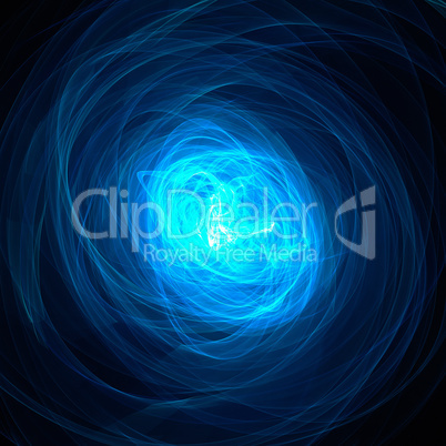 Abstrakter Tunnel der Reinkarnation - Blau Cyan