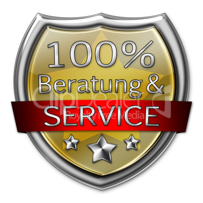 100 % Beratung & Service, Silber, Gold