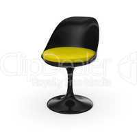 Retro Design Stuhl - Schwarz Gelb