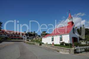 Quebec, the historical chapel of  Tadoussac