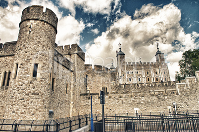 tower of london. beautiful view in autumn