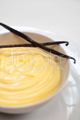 vanilla custard pastry cream with seeds sticks