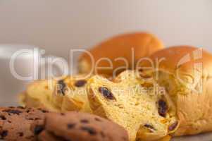 selection of sweet bread and cookies