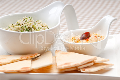 taboulii couscous with hummus