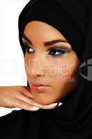Girl with headscarf.