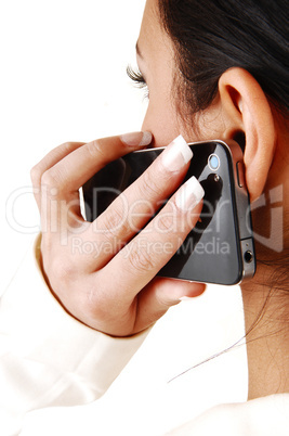 Girl on cell phone.