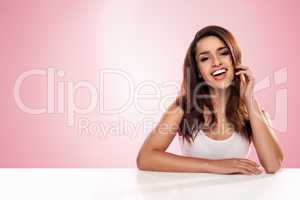 laughing vivacious young woman