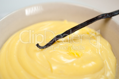 vanilla custard pastry cream with seeds sticks