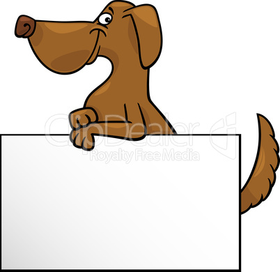 cartoon dog with board or card design