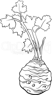 celery vegetable cartoon for coloring book