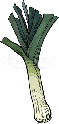 leek vegetable cartoon illustration
