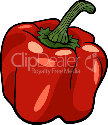 red pepper vegetable cartoon illustration