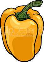 yellow pepper vegetable cartoon illustration