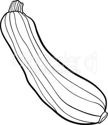 zucchini vegetable cartoon for coloring book