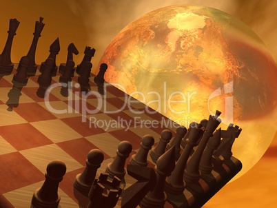 Chess strategy - 3D render