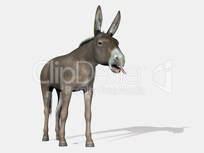 Donkey laughing at you - 3D render